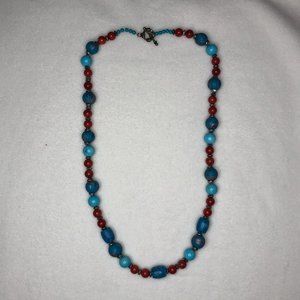 Betsy Michaels Clay & Polished Stone Necklace